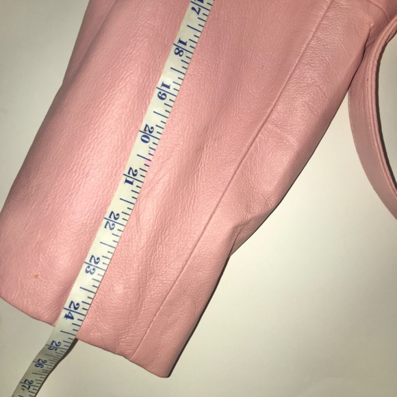 Vintage 90s Women’s Oscar Piel Pink Genuine 100% Leather Jacket Coat Size 2XL - Picture 15 of 15